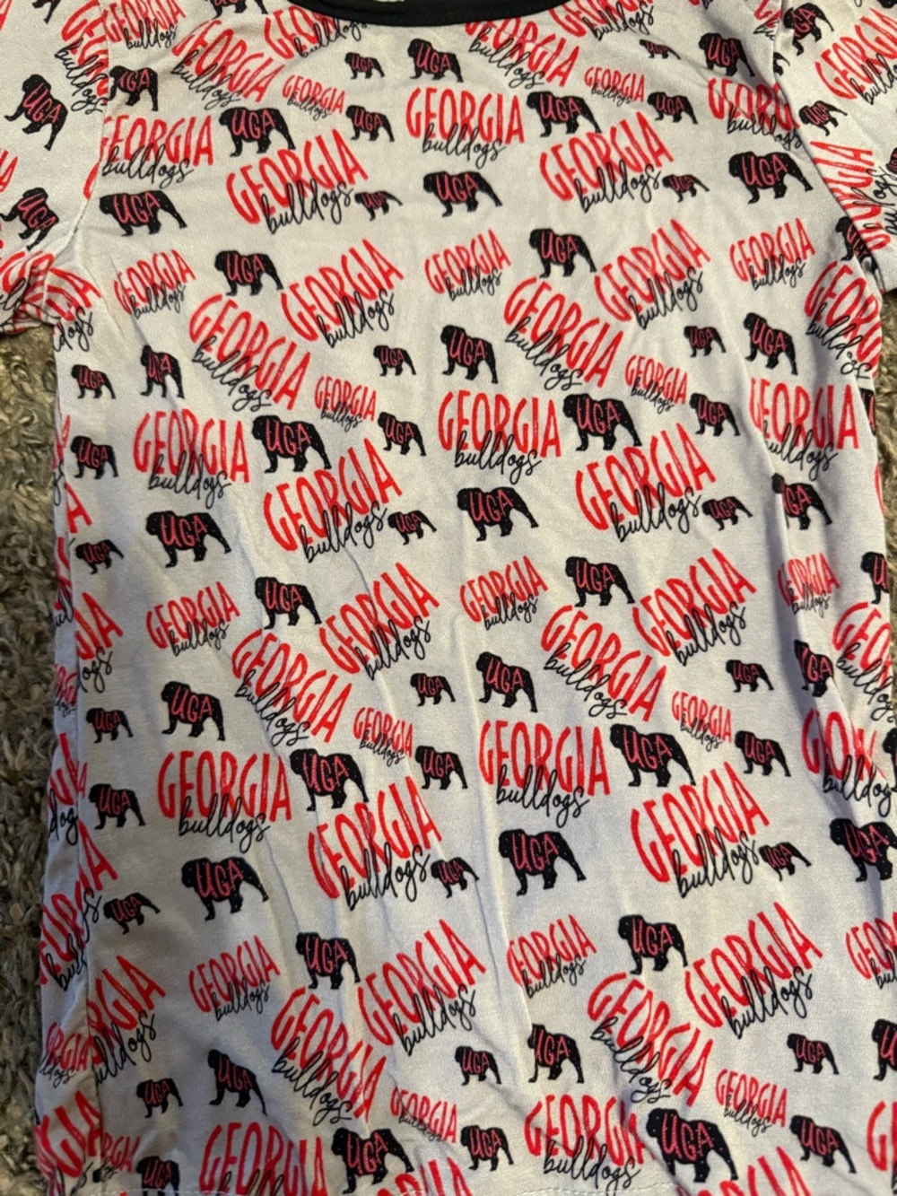 Georgia Bulldogs Toddler Pajama Set with Mascot Print - Picture 2 of 4